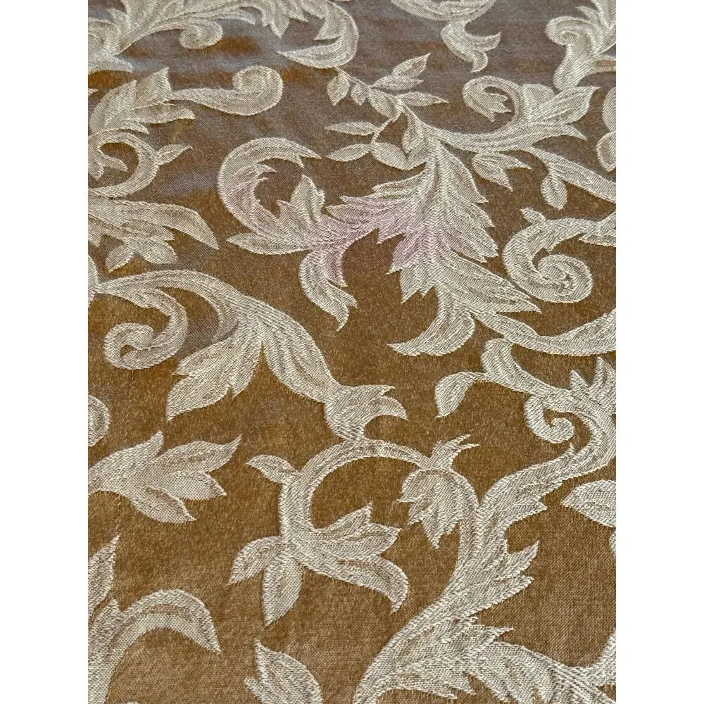 Gold Damask Jacquard Wedding Banquet Rectangle Tablecloth Formal Decor 56x100